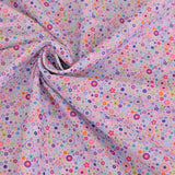 Cotton – Colorful Floral Beads, Light Purple (Length) 1=0.25yard