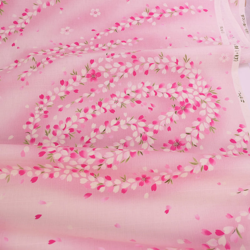 Cherry Blossom Stream - Pink (Length) 1＝0.25yard