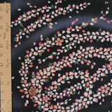 Cherry Blossom Stream - Black (Length) 1＝0.25yard