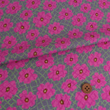 Cotton - Scattered Flower Lattice Pattern - Pink (Length) 1=0.25yard