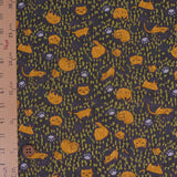 Cotton – Cats on a Dotted Background, Khaki Gray (Length) 1＝0.25yard