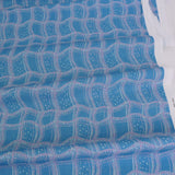 Cotton – Lace Lattice, Blue and Pink (Length) 1＝0.25yard