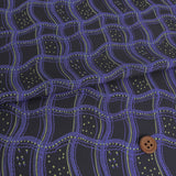 Cotton – Lace Lattice, Charcoal Black and Blue Violet (Length) 1＝0.25yard