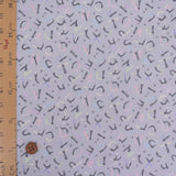 Cotton – Cat Alphabet, Light Gray (Length) 1＝0.25yard