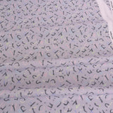 Cotton – Cat Alphabet, Light Gray (Length) 1＝0.25yard