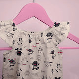 Cotton – Cat Restaurant, Ivory (Length) 1＝0.25yard