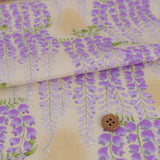 Wisteria Blossom Cotton Fabric – Ivory Beige (Length) 1＝0.25yard
