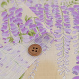 Wisteria Blossom Cotton Fabric – Ivory Beige (Length) 1＝0.25yard