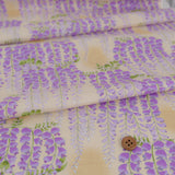 Wisteria Blossom Cotton Fabric – Ivory Beige (Length) 1＝0.25yard