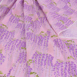 Wisteria Blossom Cotton Fabric – Pink (Length) 1＝0.25yard