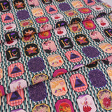 Cotton – Japanese Retro Modern Framed Art, Dark Teal (Length) 1＝0.25yard