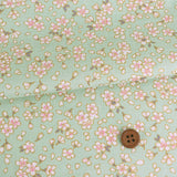 Cotton – Scattered Cherry Blossoms, Pale Spring Green (Length) 1=0.25yard