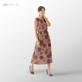 Japanese Cotton – Kasuri-Style Floral Rings, Beige (Length) 1＝0.25yard