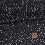 Cotton Lawn – Random Dots, Black (Length) 1＝0.25yard