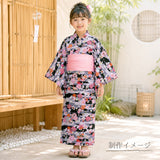 Cotton – Cherry Blossoms and Misty Cloud Bands, Black (Length) 1=0.25yard