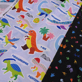 Cotton – Dinosaur Guide and Footprints (Length) 1＝0.25yard
