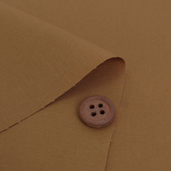 Solid Cotton Broadcloth Fabric – Golden Beige (Length) 1＝0.25yard