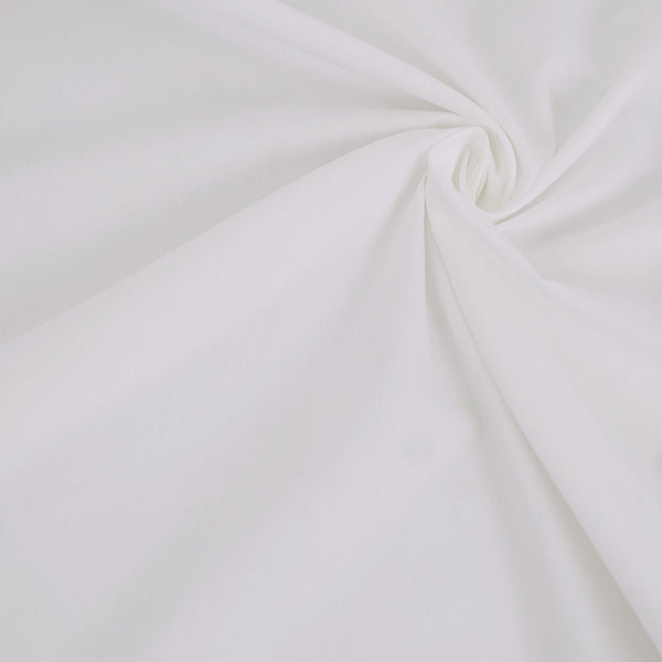 Solid Cotton Broadcloth Fabric – Off White (Length) 1＝0.25yard