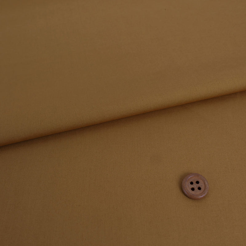 Solid Cotton Broadcloth Fabric – Golden Beige (Length) 1＝0.25yard
