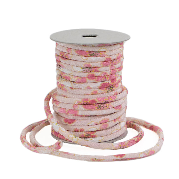 Chirimen Fabric Cord - 1/8in Misty Cherry Blossom Pink (Quantity) 1＝1yard
