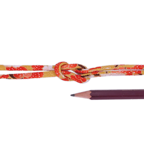 Chirimen Fabric Cord - 1/8in Ume Blossom Stream Mustard (Quantity) 1＝1yard