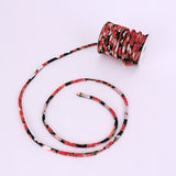 Chirimen Fabric Cord - 1/8in Ume Blossom Stream Black (Quantity) 1＝1yard