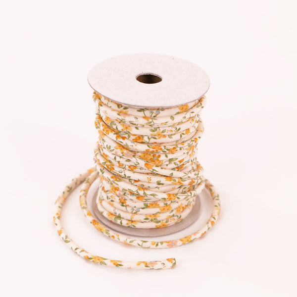 Cotton Fabric Cord - 1/8in Garden - Yellow (Quantity) 1＝1yard