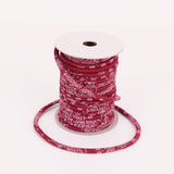 Cotton Fabric Cord - 1/8in Red Paisley (Quantity) 1＝1yard