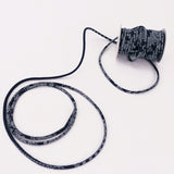 Cotton Fabric Cord - 1/8in Navy Paisley (Quantity) 1＝1yard