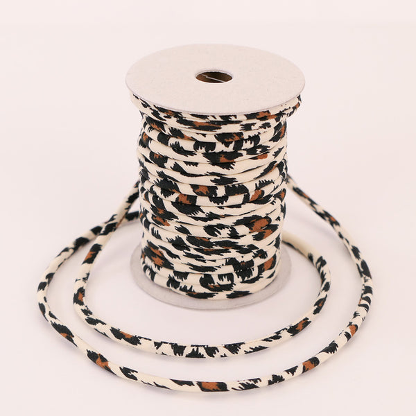 Cotton Fabric Cord - 1/8in Leopard (Quantity) 1＝1yard (Copy)