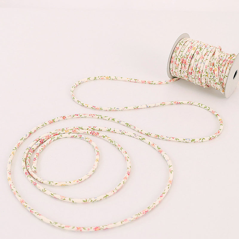 Cotton Fabric Cord - 1/8in Garden - Pink (Quantity) 1＝1yard