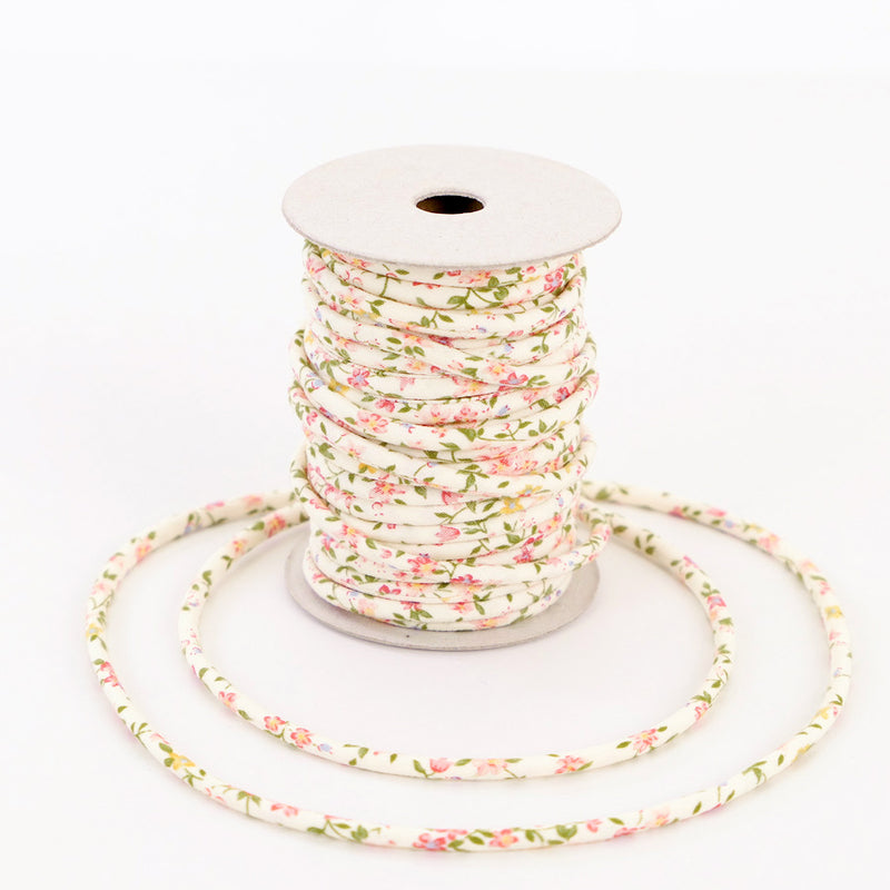 Cotton Fabric Cord - 1/8in Garden - Pink (Quantity) 1＝1yard