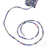 Chirimen Fabric Cord - 1/6in Exquisite Blue Komon (Quantity) 1＝1yard