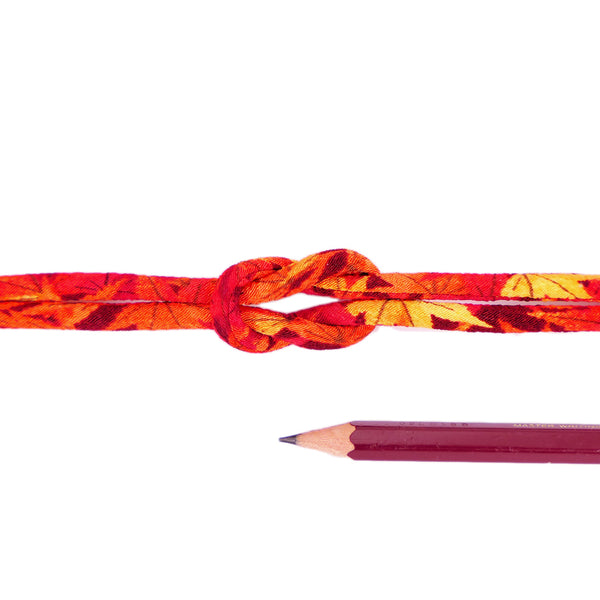 Chirimen Fabric Cord - 1/6in Autumn Leaves (Quantity) 1＝1yard