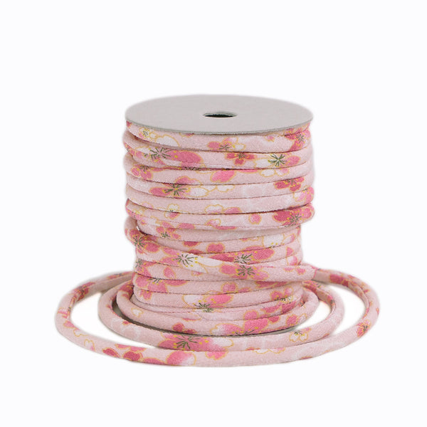 Chirimen Fabric Cord - 1/6in Misty Cherry Blossom Pink (Quantity) 1＝1yard