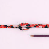 Chirimen Fabric Cord - 1/6in Ume Blossom Stream Black (Quantity) 1＝1yard