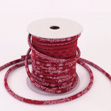 Cotton Fabric Cord - 1/6in Red Paisley (Quantity) 1＝1yard