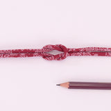 Cotton Fabric Cord - 1/6in Red Paisley (Quantity) 1＝1yard