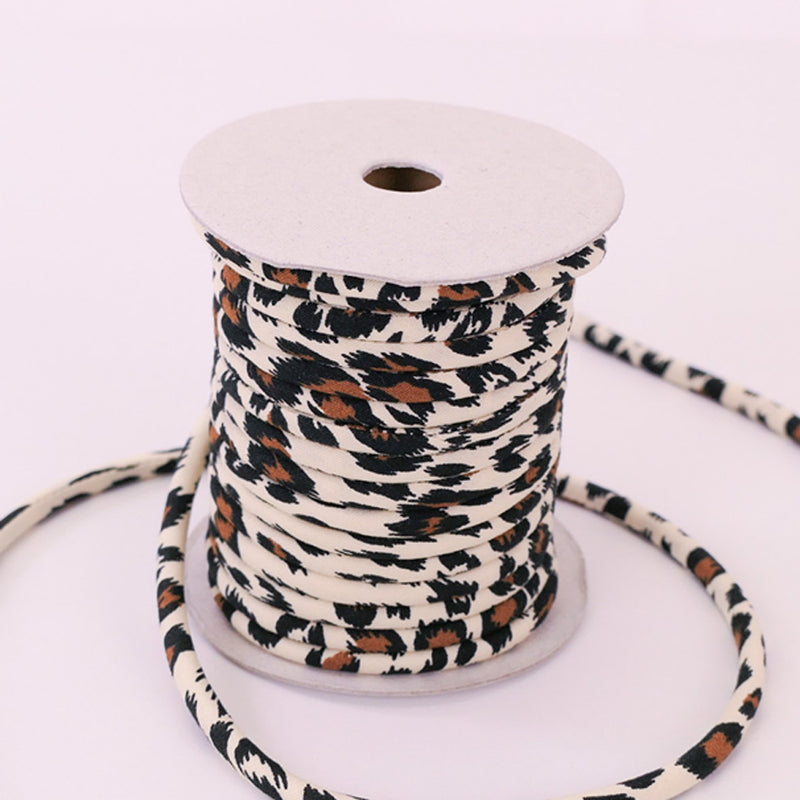 Cotton Fabric Cord - 1/6in Leopard (Quantity) 1＝1yard