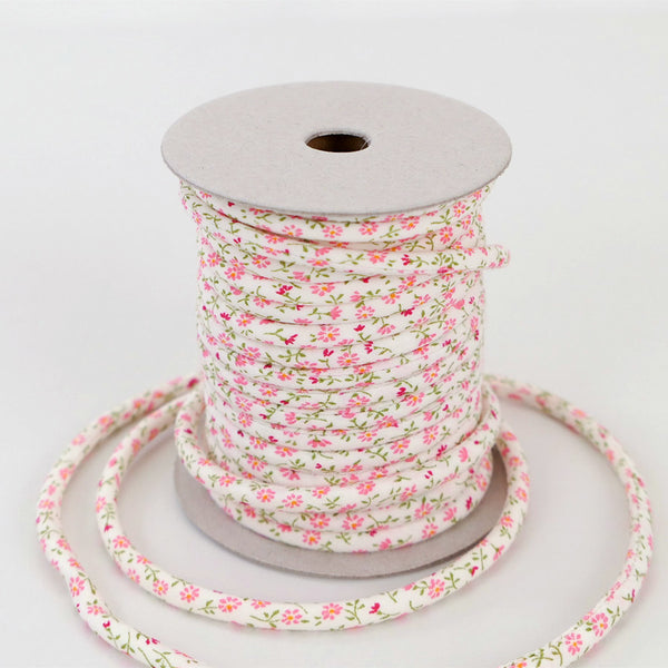 Cotton Fabric Cord - 1/6in Pink Daisy (Quantity) 1＝1yard