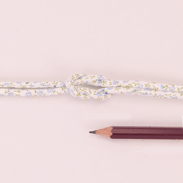 Cotton Fabric Cord - 1/6in Blue Daisy (Quantity) 1＝1yard