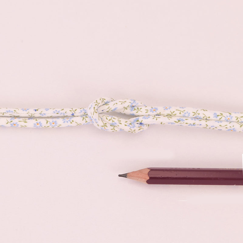 Cotton Fabric Cord - 1/6in Blue Daisy (Quantity) 1＝1yard