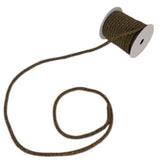 Chirimen Fabric Cord - 1/6in Golden Brown Wave Pattern on Black (Quantity) 1＝1yard