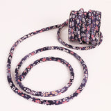 Chirimen Fabric Cord - 1/3in Tiny Sakura Dreams Purple (Quantity) 1＝1yard