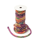 Chirimen Fabric Cord - 1/3in Shibori Purple (Quantity) 1＝1yard
