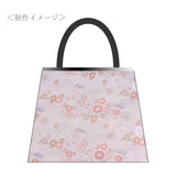 Nishijin-ori Brocade Japanese Mums & Ume on Dotted Clouds - White (Length) 1＝0.25yard