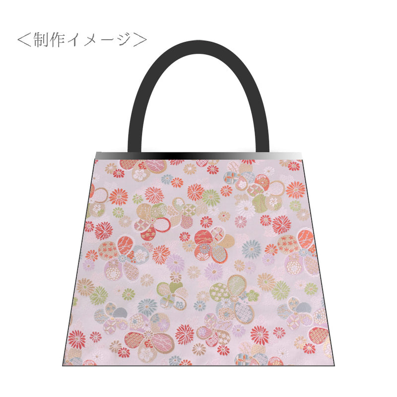 Nishijin-ori Brocade Ume & Small Mums on White (Length) 1＝0.25yard