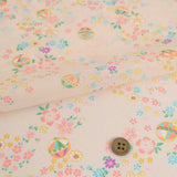 Shadowy Cherry Blossoms with Temari Balls on Ivory (Length) 1＝0.25yard