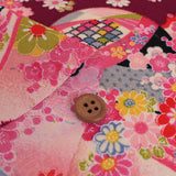 Flowers on Water - Azuki Red (Length) 1＝0.25yard