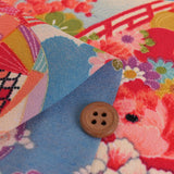 Flowers on Water - Light Blue (Length) 1＝0.25yard